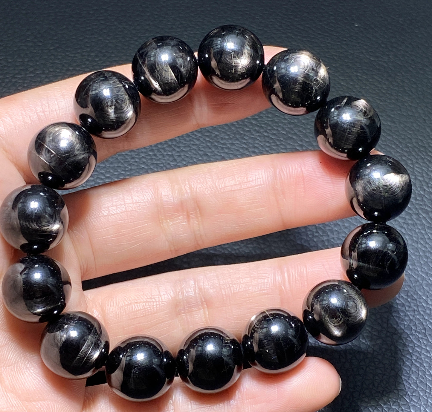 Hypersthene,AAAA Natural Authentic Hypersthene Bracelet, Ultra -Powerful Bracelet,Gemstone Bracelet,15.2mm Bracelet ET307