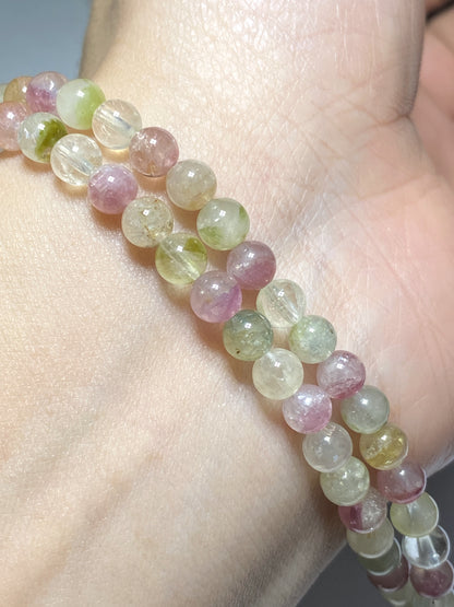 AAAA Natural Authentic Tourmaline Bracelet, Pink Tourmaline Bracelet,Tourmaline Bracelet,Crystal Bracelet,Gemstone Bracelet  ET152