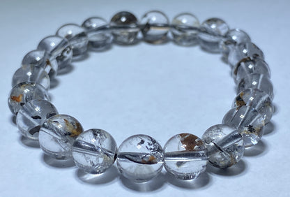 Herkimer Diamond Bracelect,AAA+ Natural Herkimer Diamond Bracelect,8mm herkimer diamond quartz,Crystal Bracelet ET1023