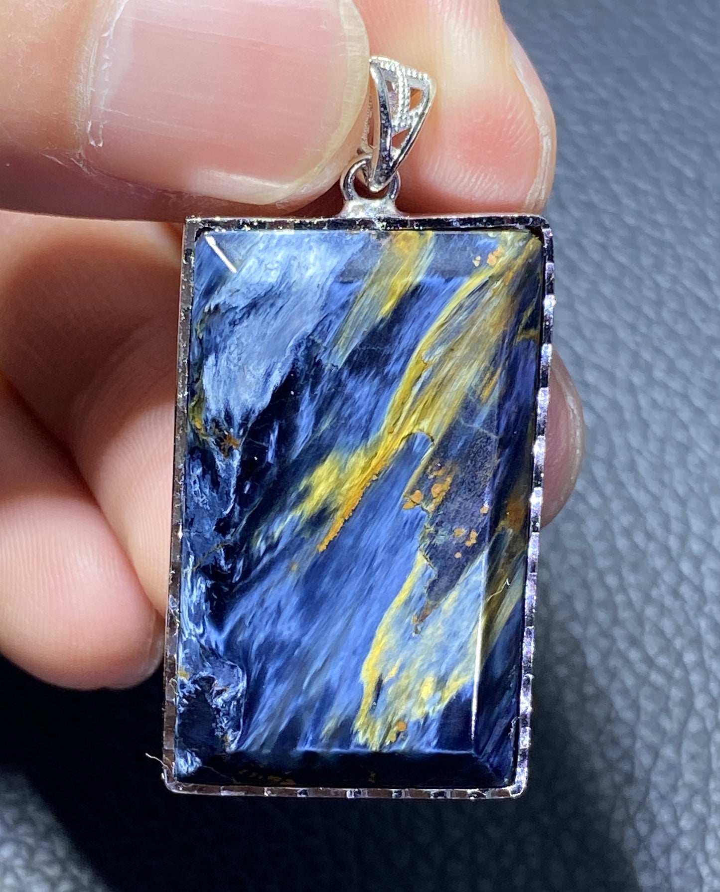 AAAA+ Natural Namibean Pietersite Gemstone, Pietersite, 925 Silver Pendant, Handmade Jewelry, Gemstone Pendant ET946