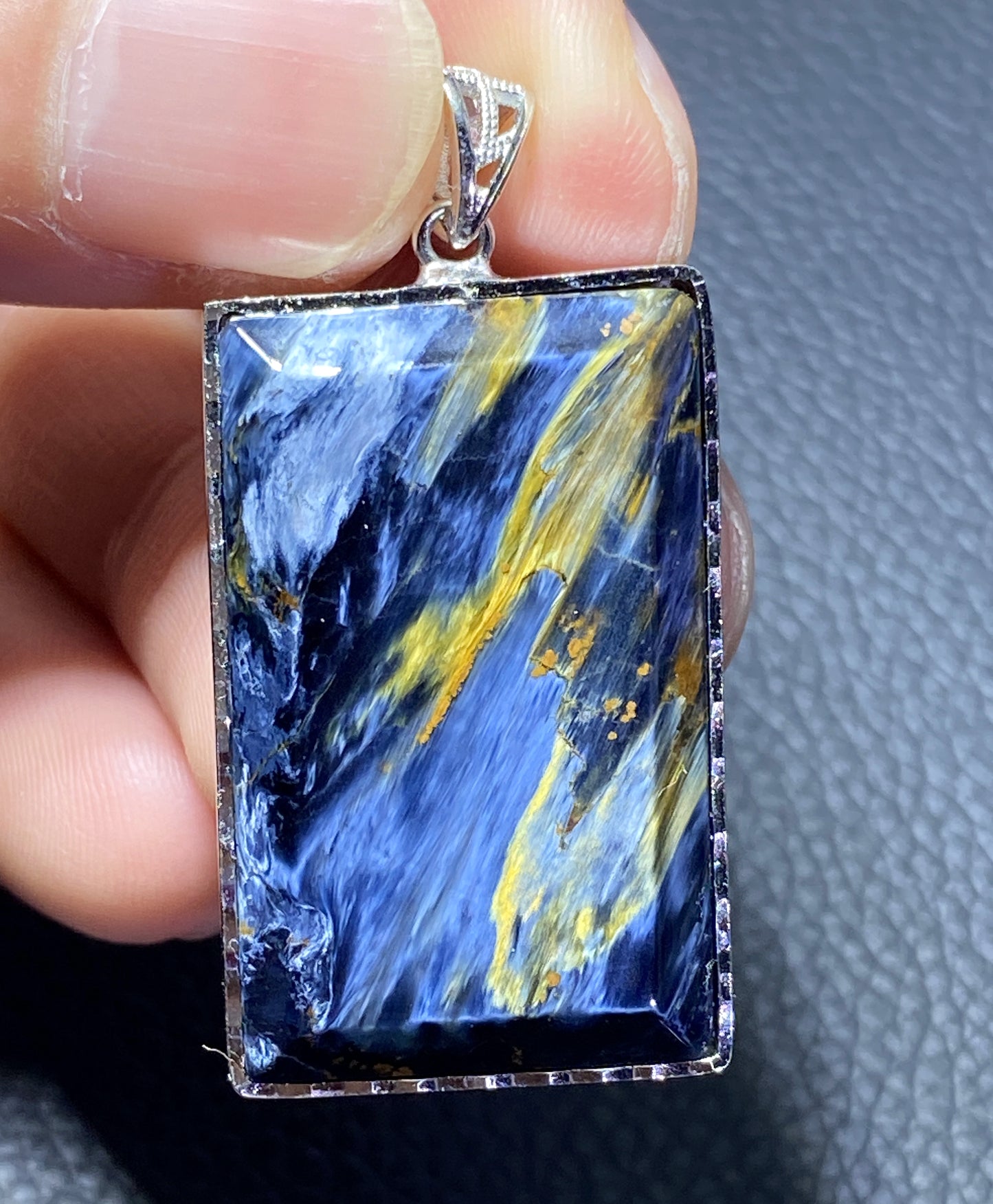 AAAA+ Natural Namibean Pietersite Gemstone, Pietersite, 925 Silver Pendant, Handmade Jewelry, Gemstone Pendant ET946