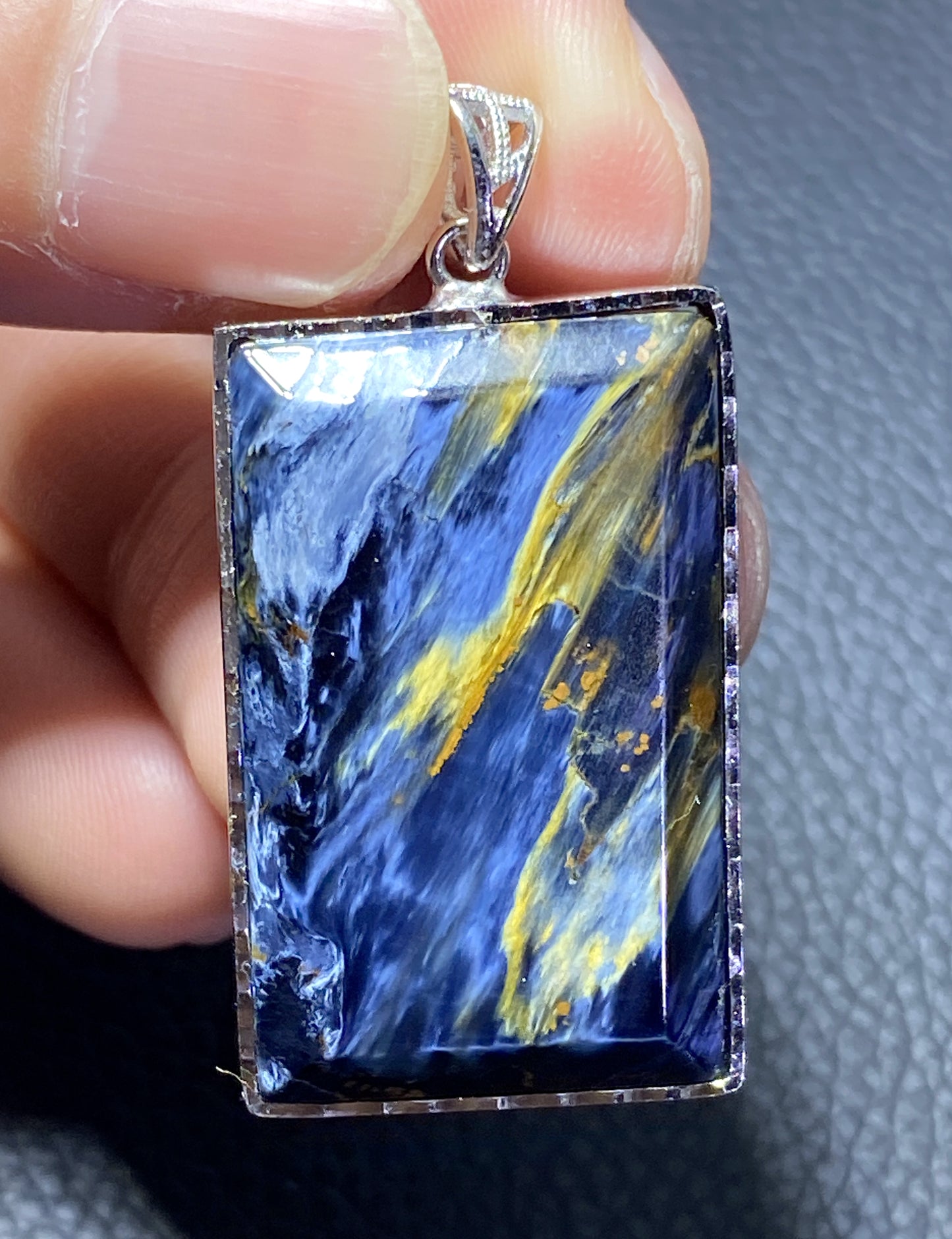 AAAA+ Natural Namibean Pietersite Gemstone, Pietersite, 925 Silver Pendant, Handmade Jewelry, Gemstone Pendant ET946