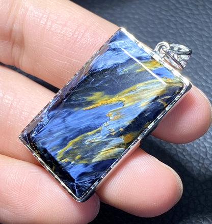 AAAA+ Natural Namibean Pietersite Gemstone, Pietersite, 925 Silver Pendant, Handmade Jewelry, Gemstone Pendant ET946