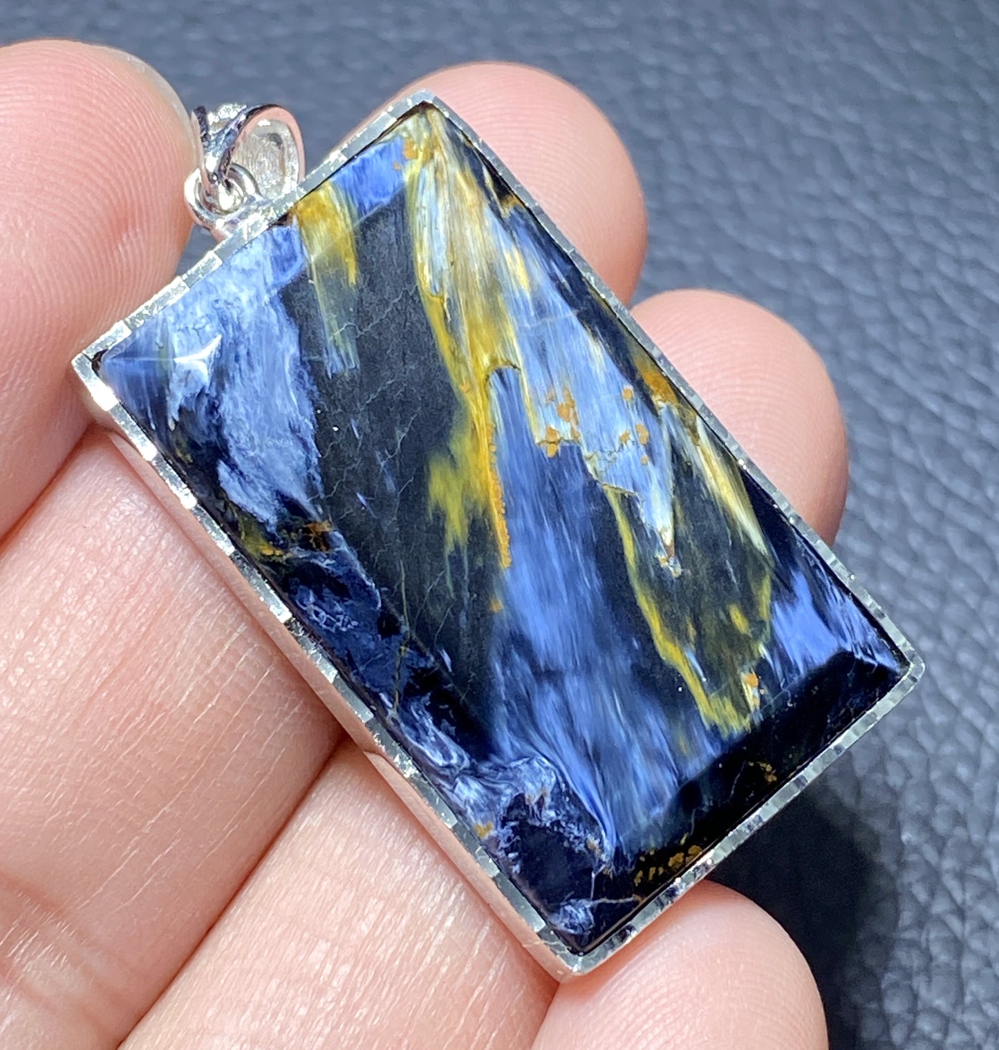 AAAA+ Natural Namibean Pietersite Gemstone, Pietersite, 925 Silver Pendant, Handmade Jewelry, Gemstone Pendant ET946