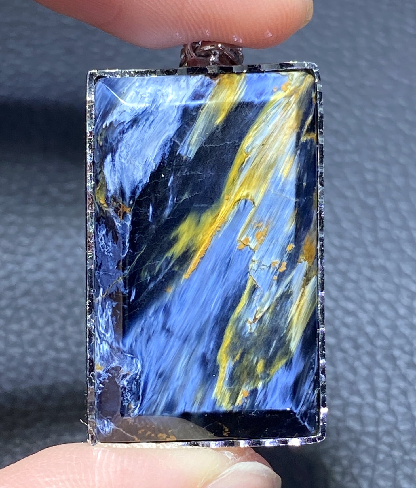 AAAA+ Natural Namibean Pietersite Gemstone, Pietersite, 925 Silver Pendant, Handmade Jewelry, Gemstone Pendant ET946