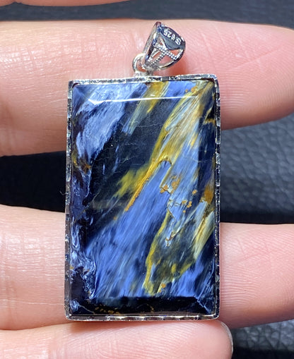 AAAA+ Natural Namibean Pietersite Gemstone, Pietersite, 925 Silver Pendant, Handmade Jewelry, Gemstone Pendant ET946