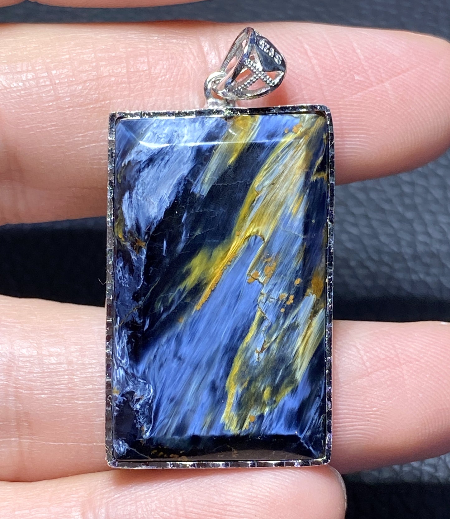 AAAA+ Natural Namibean Pietersite Gemstone, Pietersite, 925 Silver Pendant, Handmade Jewelry, Gemstone Pendant ET946