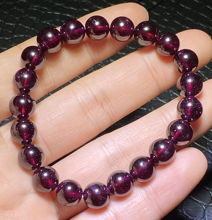 Granatum,Garnet Bracelet,AAAA Natural Authentic Brazil Garnet Bracelet,Gift For Her,Healing Stone Jewelry,Garnet Jewelry ET1205