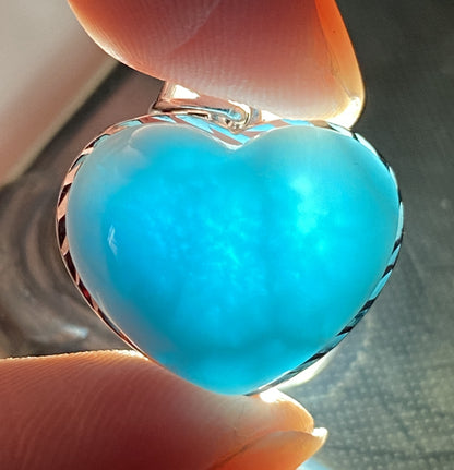 Larimar,AAAA Natural Dominican Larimar Pendant,Larimar Bracelet,Anniversary Gift, Larimar Engagement,Housewarming Gift ET372