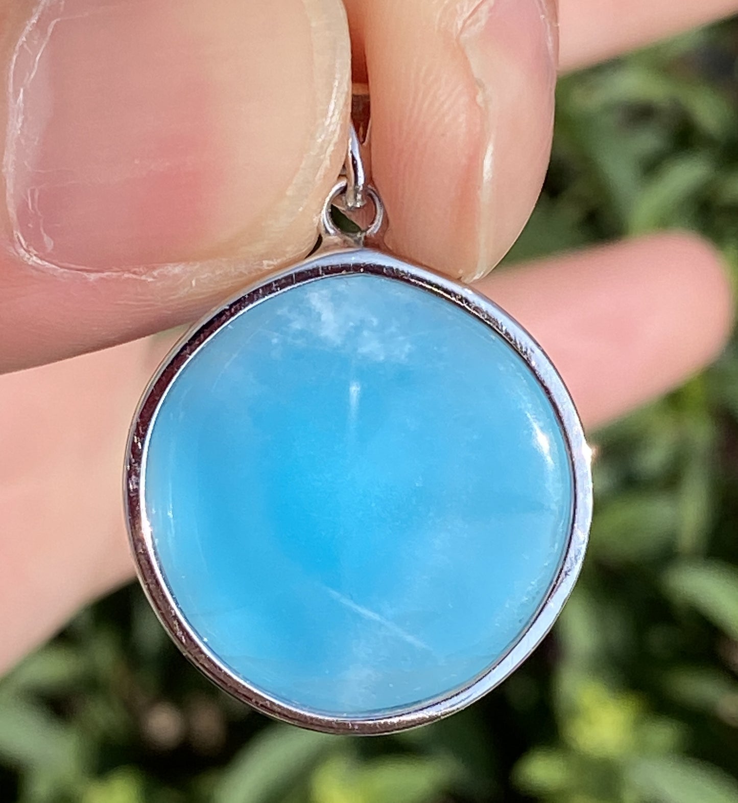 Larimar,AAAA Natural Dominican Larimar Pendant,Larimar Bracelet,Anniversary Gift, Larimar Jewelry,SilverJewelry ET380