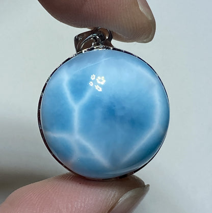 Larimar,AAAA Natural Dominican Larimar Pendant,Larimar Bracelet,Anniversary Gift, Larimar Jewelry,SilverJewelry ET380