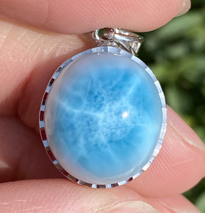 Larimar,AAAA Natural Dominican Larimar Pendant,Larimar Bracelet,Anniversary Gift, Larimar Jewelry,SilverJewelry ET381