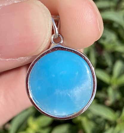 Larimar,AAAA Natural Dominican Larimar Pendant,Larimar Bracelet,Anniversary Gift, Larimar Jewelry,SilverJewelry ET386