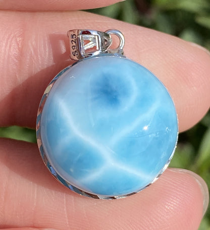 Larimar,AAAA Natural Dominican Larimar Pendant,Larimar Bracelet,Anniversary Gift, Larimar Jewelry,SilverJewelry ET386