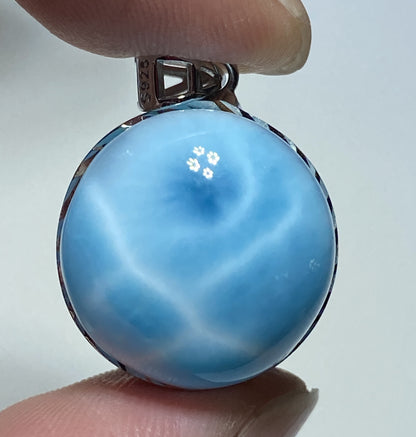 Larimar,AAAA Natural Dominican Larimar Pendant,Larimar Bracelet,Anniversary Gift, Larimar Jewelry,SilverJewelry ET386