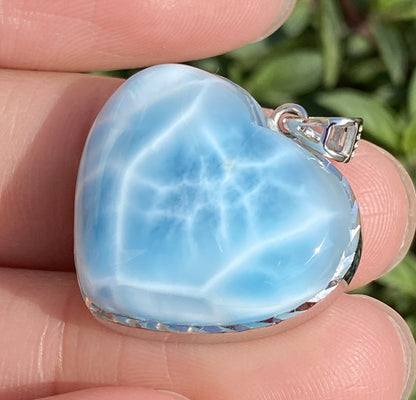 Larimar,AAAA Natural Dominican Larimar Pendant,Larimar Bracelet,Anniversary Gift, Larimar Jewelry,SilverJewelry,Birthday Gifts ET388