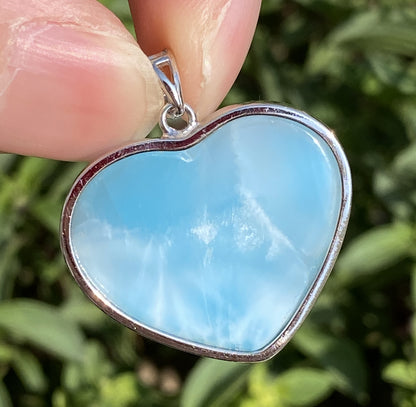 Larimar,AAAA Natural Dominican Larimar Pendant,Larimar Bracelet,Anniversary Gift, Larimar Jewelry,SilverJewelry,Birthday Gifts ET388