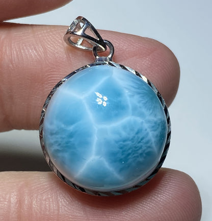 Larimar,AAAA Natural Dominican Larimar Pendant,Larimar Bracelet,Anniversary Gift, Larimar Jewelry,SilverJewelry,Birthday Gifts ET403