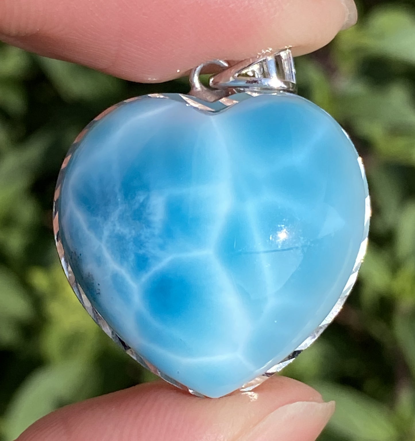 AAAA+ Natural Authentic Dominican Larimar Pendant,Gems Jewelry,Gems Pendant,Crystal Pendant,ET406