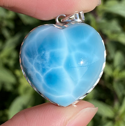 AAAA+ Natural Authentic Dominican Larimar Pendant,Gems Jewelry,Gems Pendant,Crystal Pendant,ET406