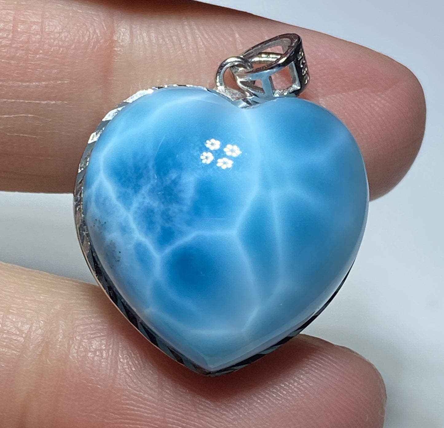 AAAA+ Natural Authentic Dominican Larimar Pendant,Gems Jewelry,Gems Pendant,Crystal Pendant,ET406