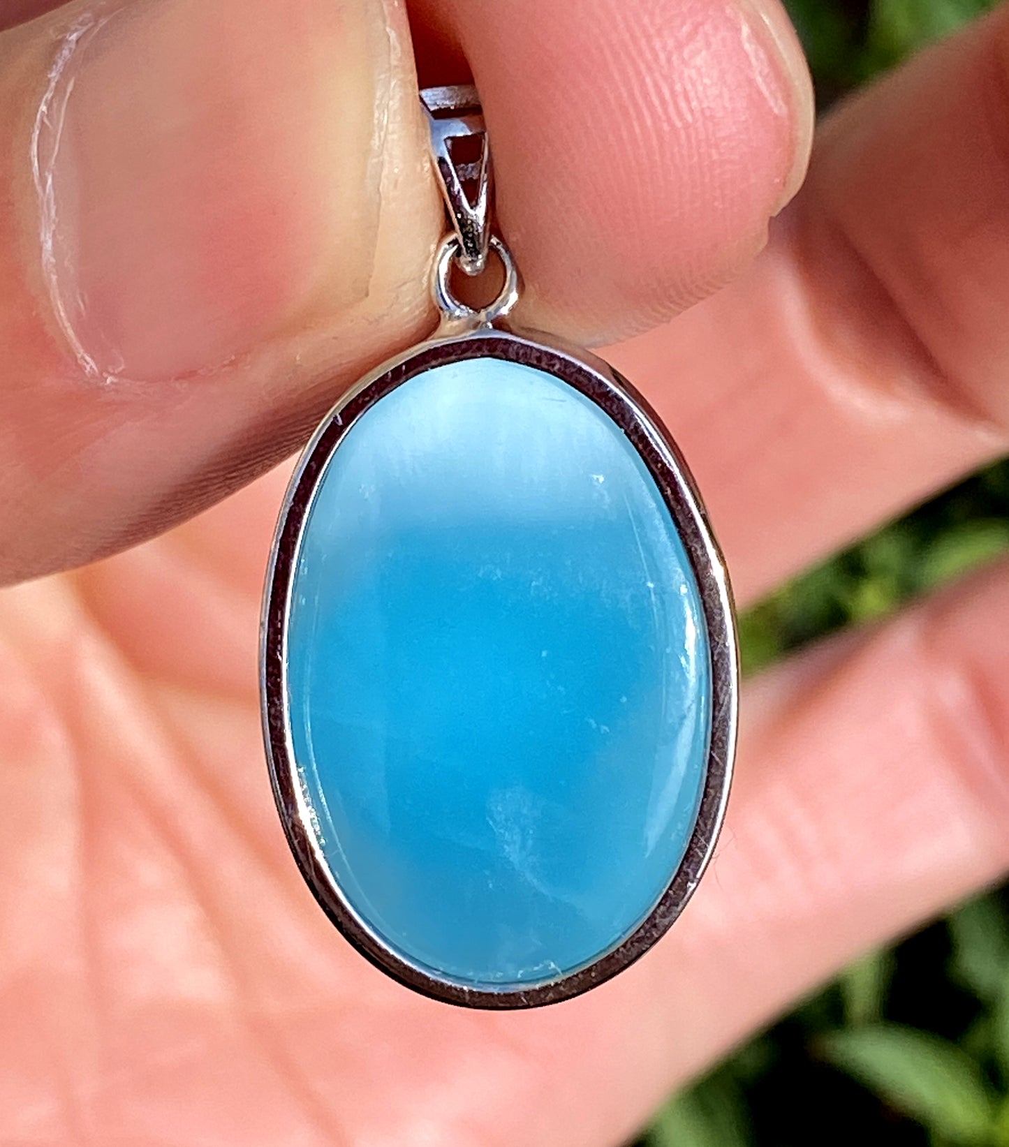 Larimar,AAAA Natural Dominican Larimar Pendant,Larimar Bracelet,Anniversary Gift, Larimar Jewelry,SilverJewelry ET327