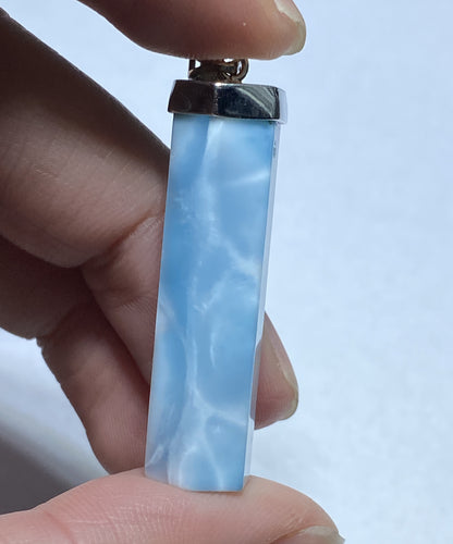 AAAA Natural Dominican Larimar Pendant,Larimar Jewelry,Pendant Necklace,Gems Jewelry,Crystal Jewelry,Personalized Gift ET415