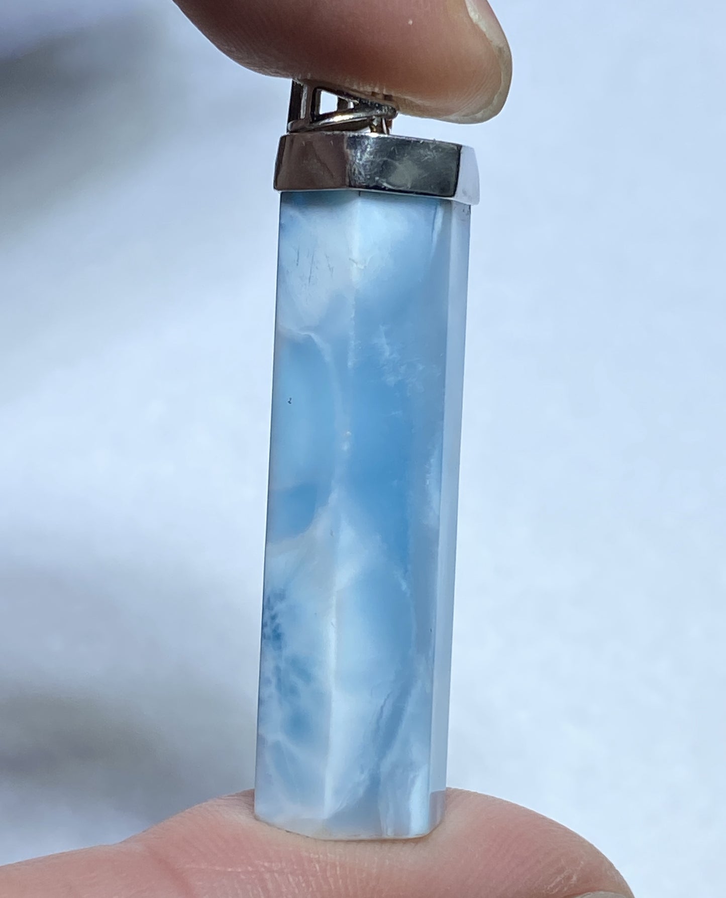 AAAA Natural Dominican Larimar Pendant,Larimar Jewelry,Pendant Necklace,Gems Jewelry,Crystal Jewelry,Personalized Gift ET415