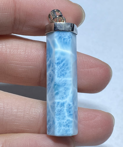 AAAA Natural Dominican Larimar Pendant,Larimar Jewelry,Pendant Necklace,Gems Jewelry,Crystal Jewelry,Personalized Gift ET415