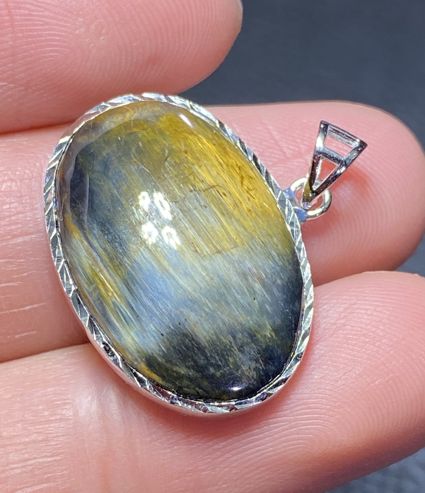 AAAA Natural Namibian Pietersite925 Silver Pendant,Colored Full Fire Pietersite Pendant,Pietersite Jewelry,Handmade jewelry ET428