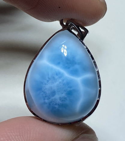 Larimar,AAAA Natural Dominican Larimar Pendant,Larimar Bracelet,Anniversary Gift, Larimar Jewelry,SilverJewelry,Birthday Gifts ET434