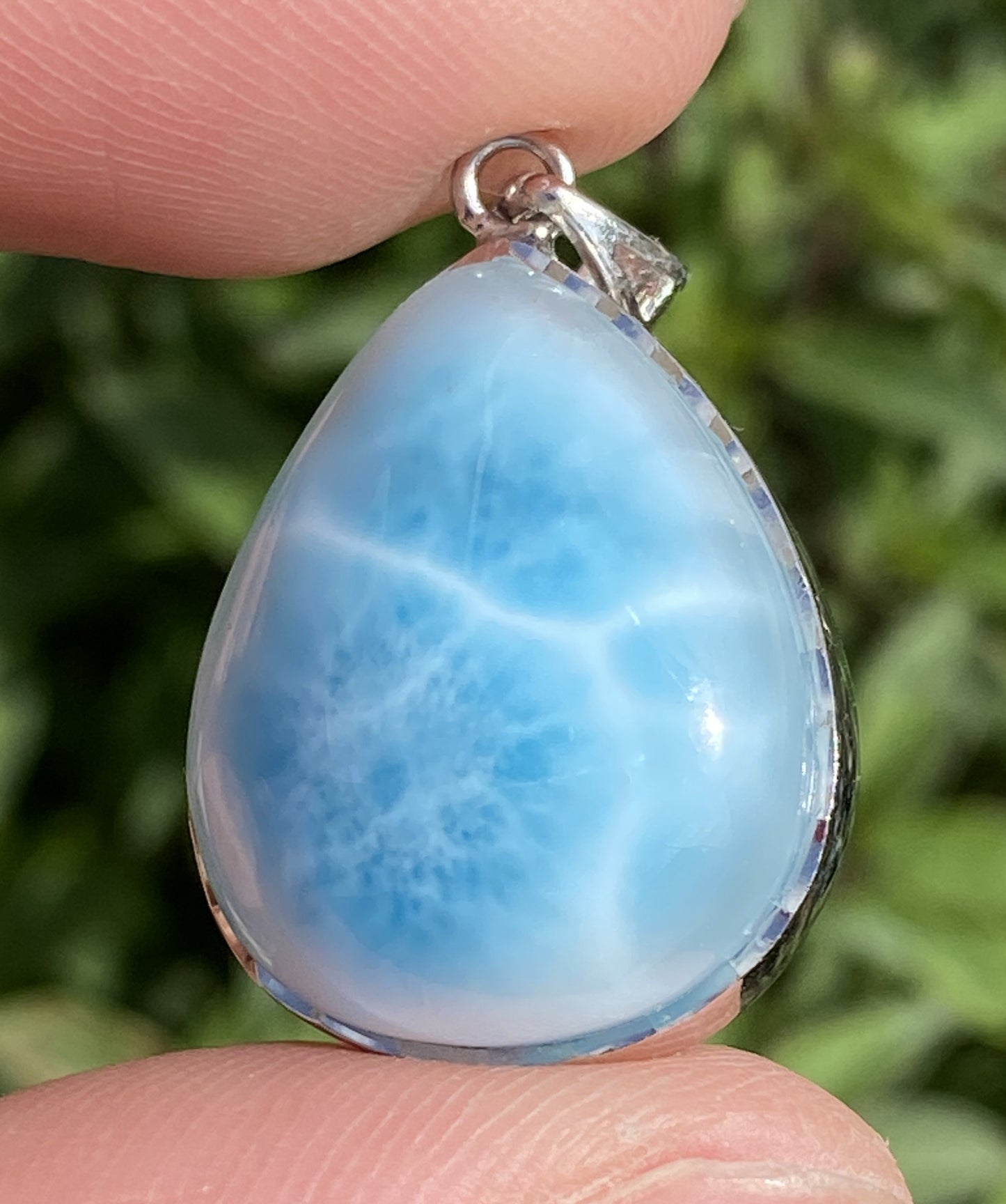 Larimar,AAAA Natural Dominican Larimar Pendant,Larimar Bracelet,Anniversary Gift, Larimar Jewelry,SilverJewelry,Birthday Gifts ET434