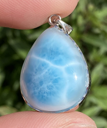 Larimar,AAAA Natural Dominican Larimar Pendant,Larimar Bracelet,Anniversary Gift, Larimar Jewelry,SilverJewelry,Birthday Gifts ET434