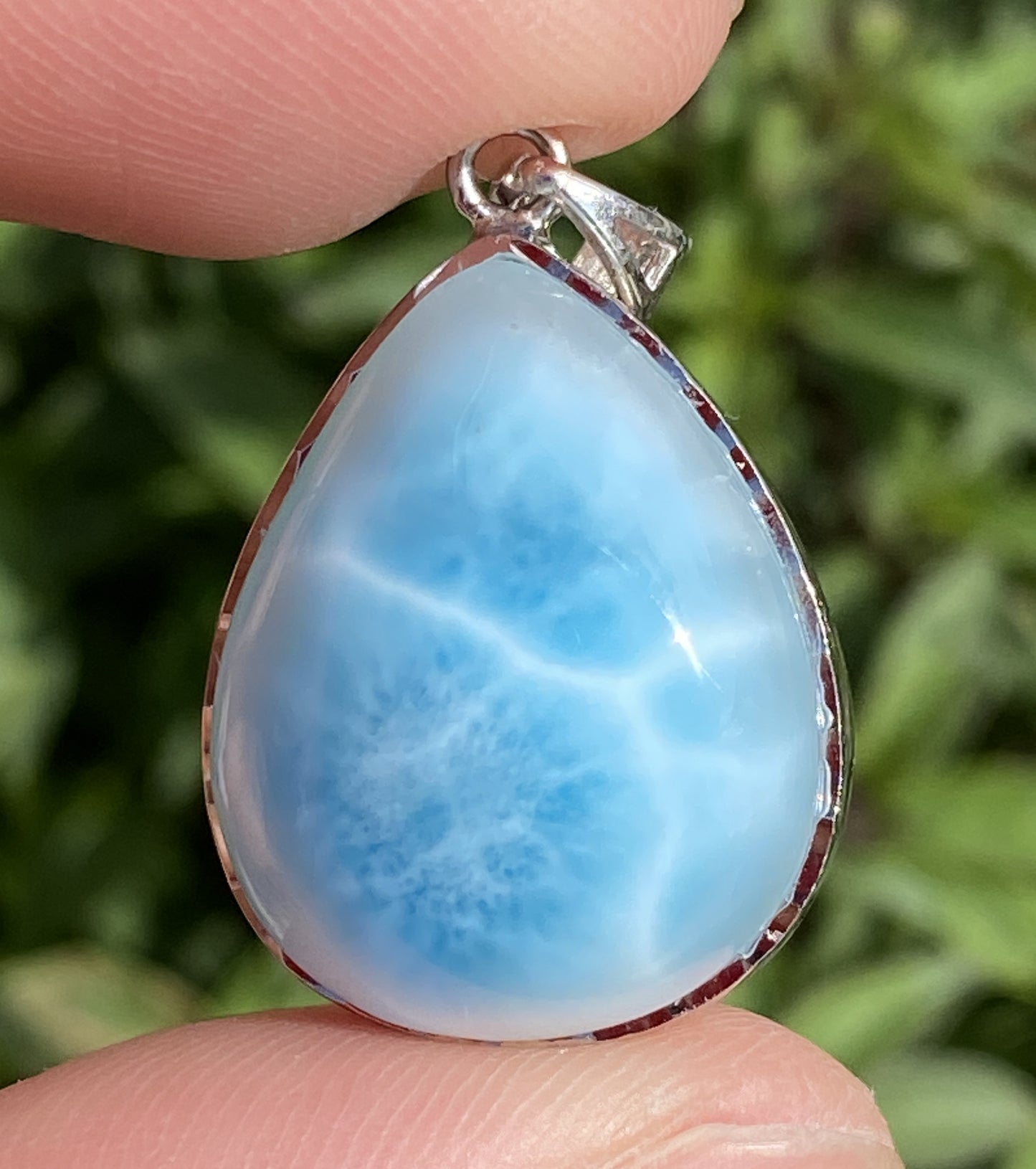 Larimar,AAAA Natural Dominican Larimar Pendant,Larimar Bracelet,Anniversary Gift, Larimar Jewelry,SilverJewelry,Birthday Gifts ET434