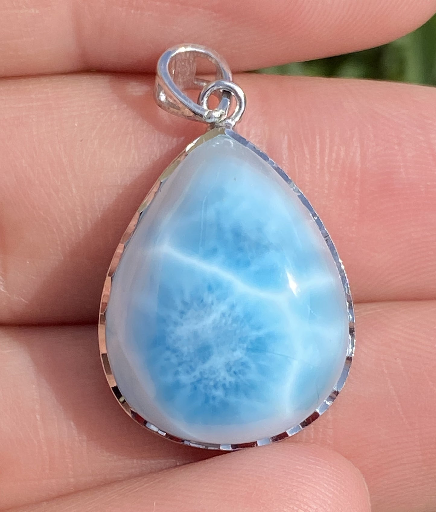 Larimar,AAAA Natural Dominican Larimar Pendant,Larimar Bracelet,Anniversary Gift, Larimar Jewelry,SilverJewelry,Birthday Gifts ET434