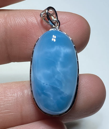 Larimar,AAAA Natural Dominican Larimar Pendant,Larimar Bracelet,Anniversary Gift, Larimar Jewelry,SilverJewelry,Birthday Gifts ET435