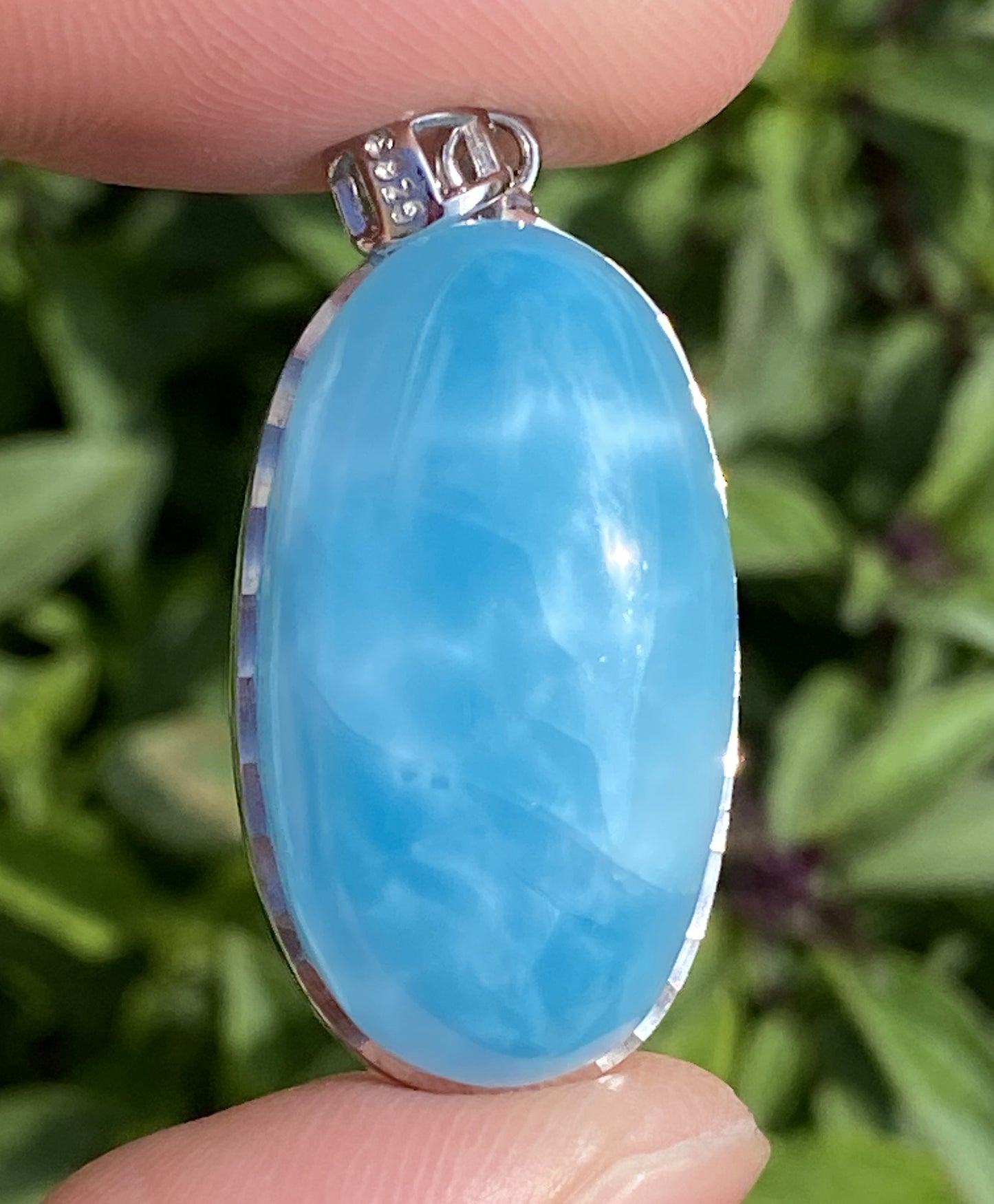 Larimar,AAAA Natural Dominican Larimar Pendant,Larimar Bracelet,Anniversary Gift, Larimar Jewelry,SilverJewelry,Birthday Gifts ET435