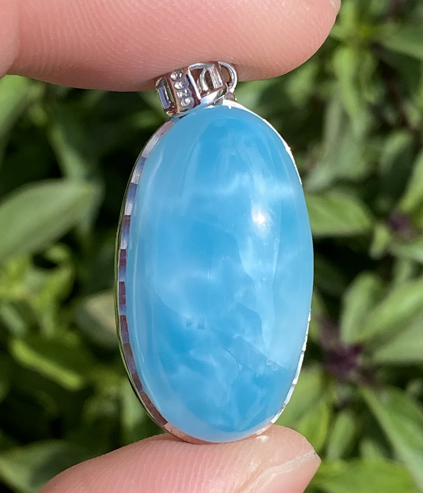 Larimar,AAAA Natural Dominican Larimar Pendant,Larimar Bracelet,Anniversary Gift, Larimar Jewelry,SilverJewelry,Birthday Gifts ET435