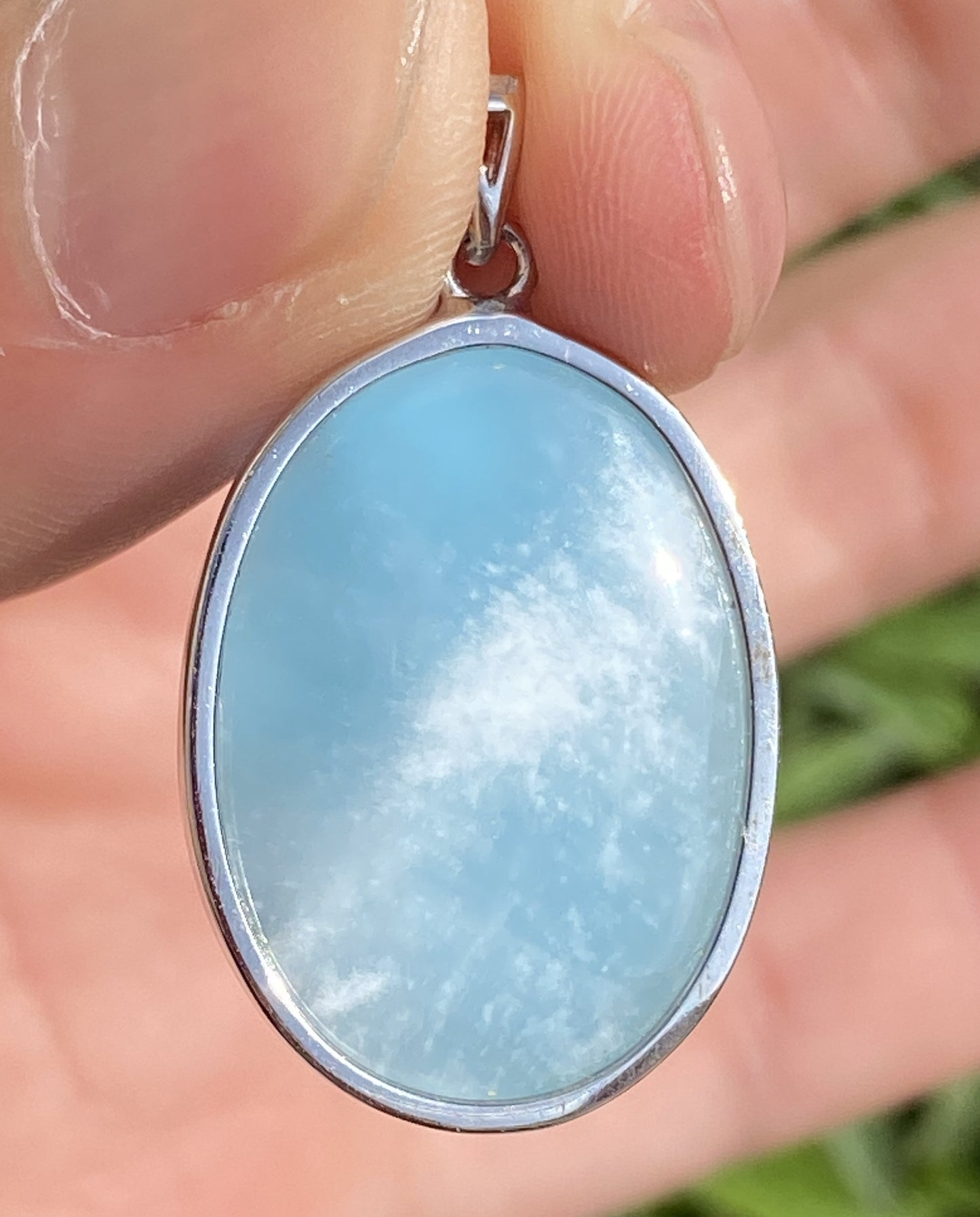 Larimar,AAAA Natural Dominican Larimar Pendant,Larimar Bracelet,Anniversary Gift, Larimar Jewelry,SilverJewelry ET436