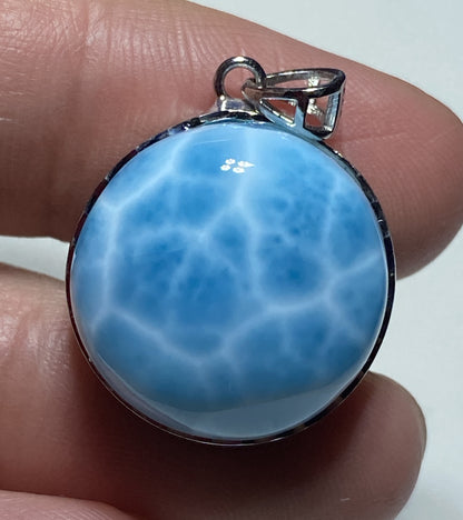 Larimar,AAAA Natural Dominican Larimar Pendant,Larimar Bracelet,Anniversary Gift, Larimar Jewelry,SilverJewelry,Birthday Gifts ET440