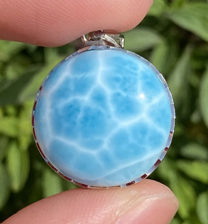 Larimar,AAAA Natural Dominican Larimar Pendant,Larimar Bracelet,Anniversary Gift, Larimar Jewelry,SilverJewelry,Birthday Gifts ET440