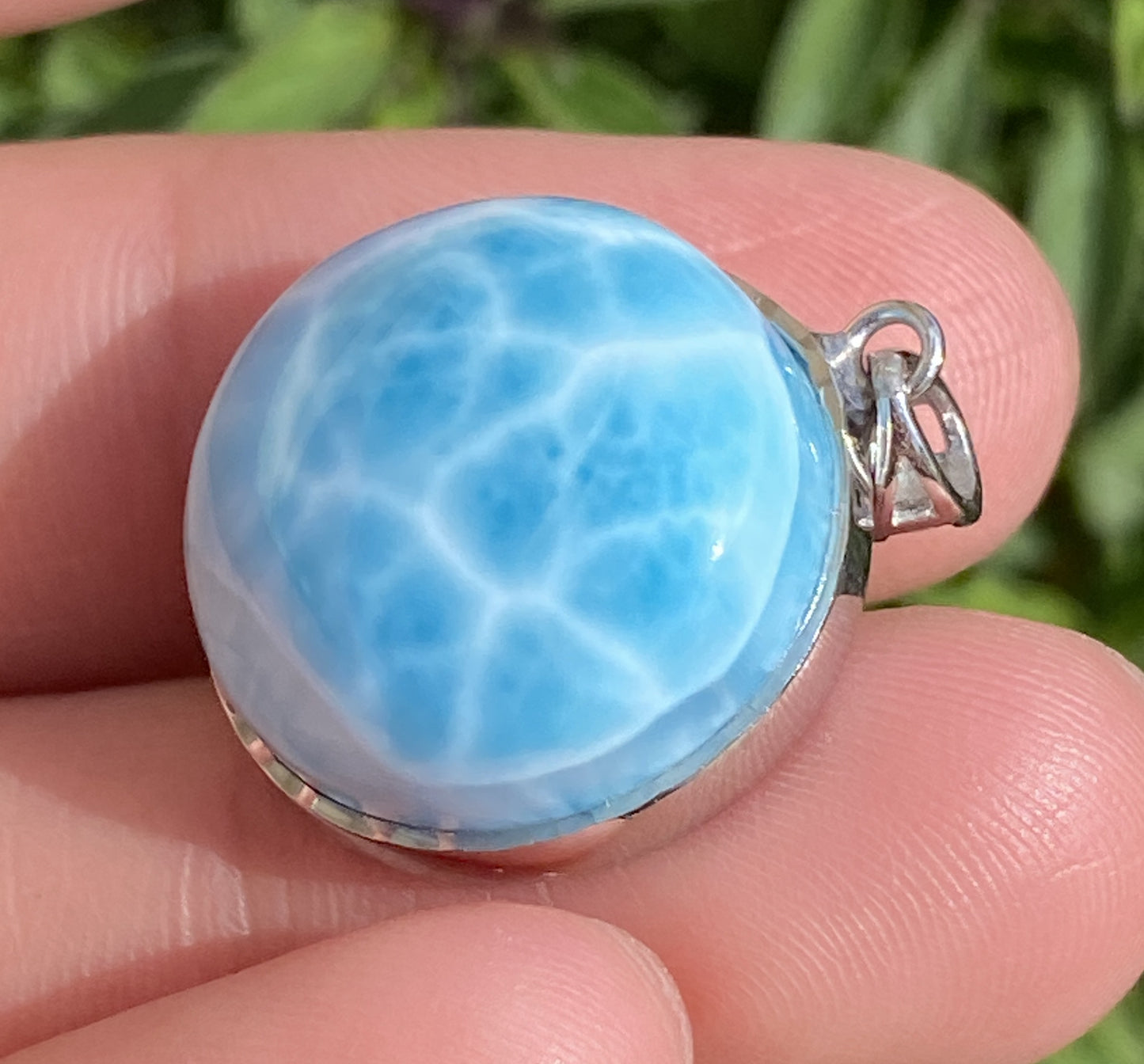 Larimar,AAAA Natural Dominican Larimar Pendant,Larimar Bracelet,Anniversary Gift, Larimar Jewelry,SilverJewelry,Birthday Gifts ET440