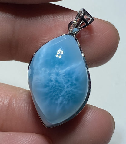 Larimar,AAAA Natural Dominican Larimar Pendant,Larimar Bracelet,Anniversary Gift, Larimar Jewelry,SilverJewelry ET442