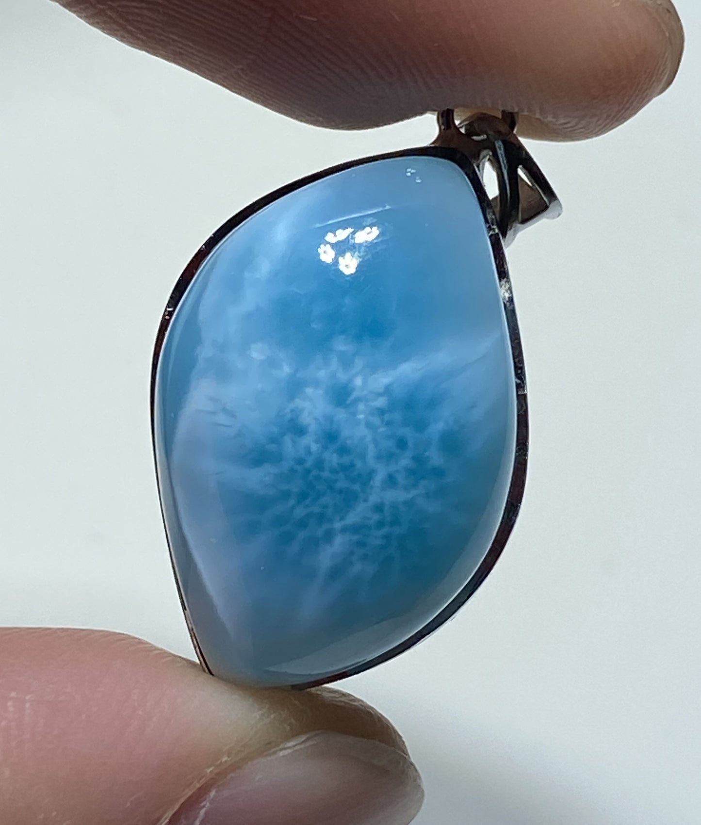 Larimar,AAAA Natural Dominican Larimar Pendant,Larimar Bracelet,Anniversary Gift, Larimar Jewelry,SilverJewelry ET442