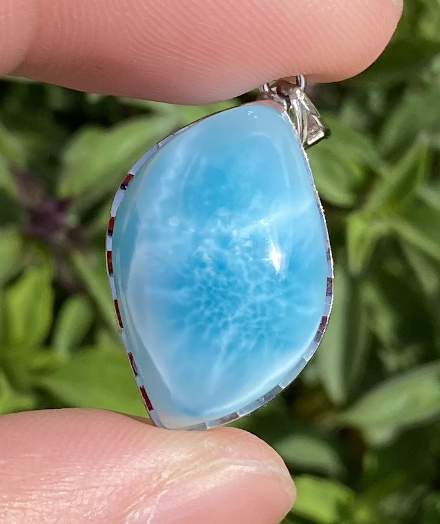 Larimar,AAAA Natural Dominican Larimar Pendant,Larimar Bracelet,Anniversary Gift, Larimar Jewelry,SilverJewelry ET442