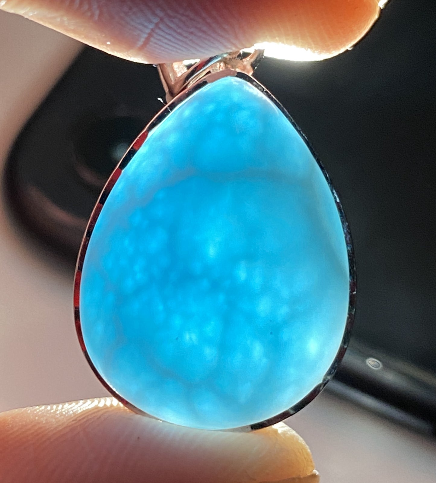 Larimar,AAAA Natural Dominican Larimar Pendant,Larimar Bracelet,Anniversary Gift, Larimar Jewelry,SilverJewelry,Birthday Gifts ET448