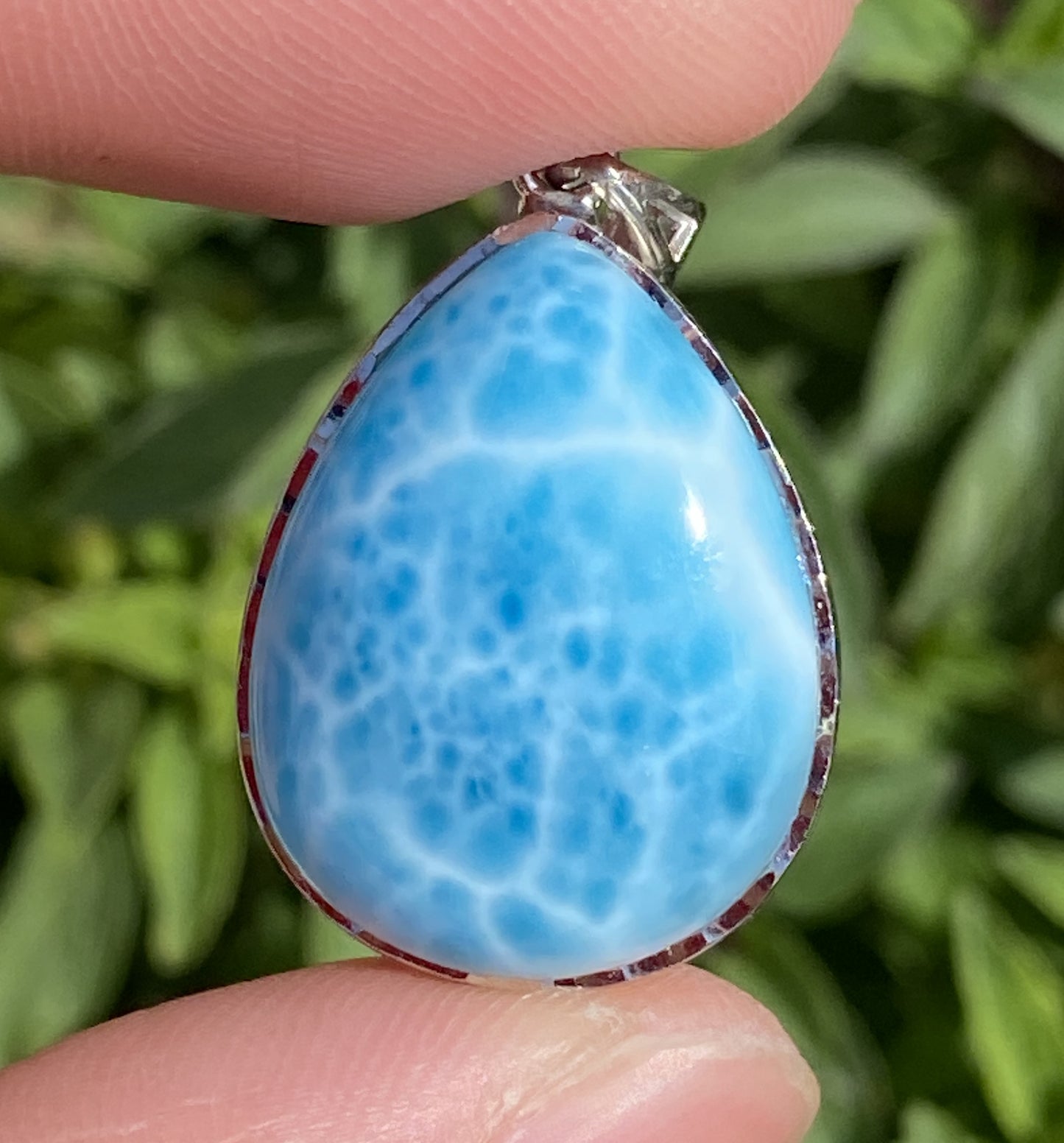 Larimar,AAAA Natural Dominican Larimar Pendant,Larimar Bracelet,Anniversary Gift, Larimar Jewelry,SilverJewelry,Birthday Gifts ET448