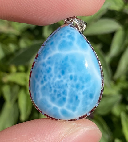 Larimar,AAAA Natural Dominican Larimar Pendant,Larimar Bracelet,Anniversary Gift, Larimar Jewelry,SilverJewelry,Birthday Gifts ET448