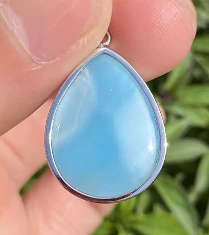 Larimar,AAAA Natural Dominican Larimar Pendant,Larimar Bracelet,Anniversary Gift, Larimar Jewelry,SilverJewelry,Birthday Gifts ET448