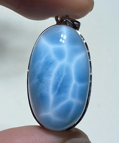 AAAA Natural Authentic Dominican Larimar Pendant,Gems Jewelry,Gems Pendant,Crystal Pendant,ET450